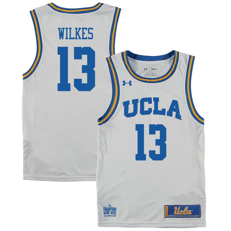 Men #13 Kris Wilkes UCLA Bruins College Basketball Jerseys Sale-White - Click Image to Close